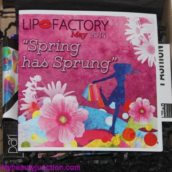 Lip Factory May 2014 beauty box review, unboxing