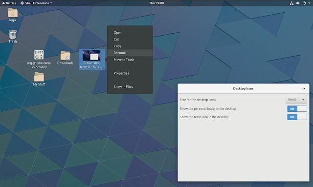 Desktop Icons Gnome Shell extension