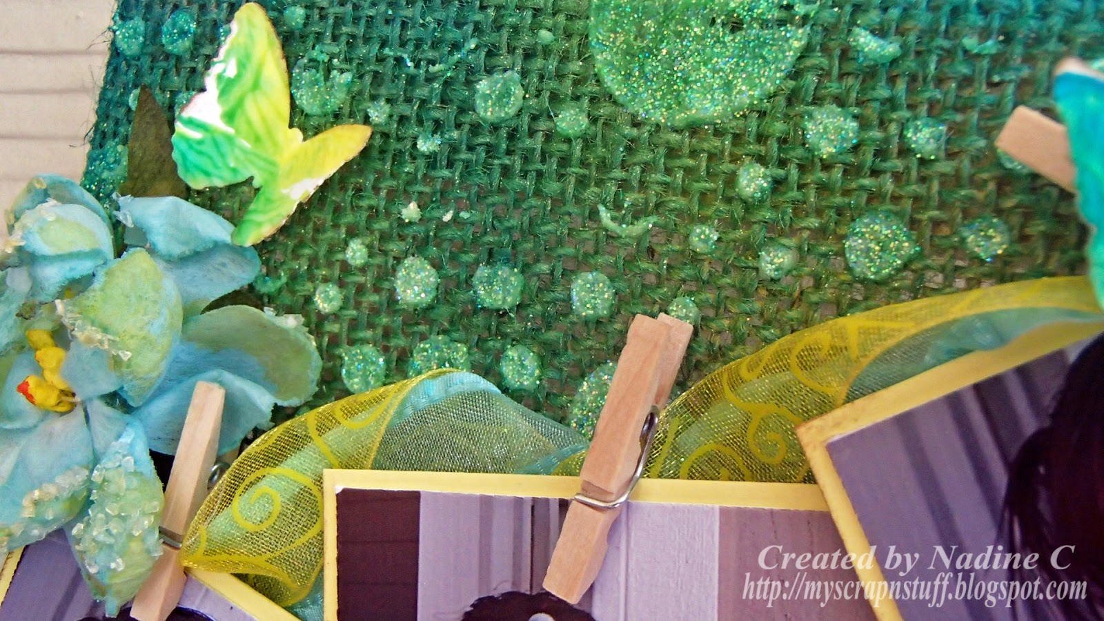 Mixed Media On Burlap Canvas CropStop Nadine Carlier