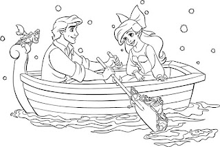 Ariel and the Prince Coloring Pages