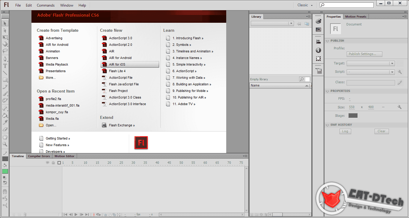 Flash! Animation and Interactive Maker Software Cat DTech