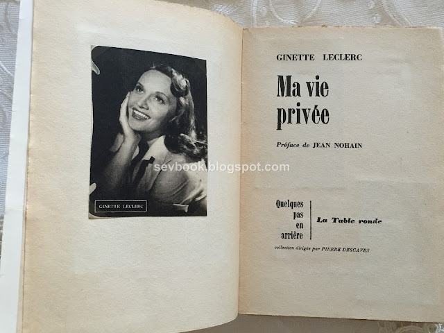 Ginette Leclerc, Ma vie privee, Table Ronde 1963 
