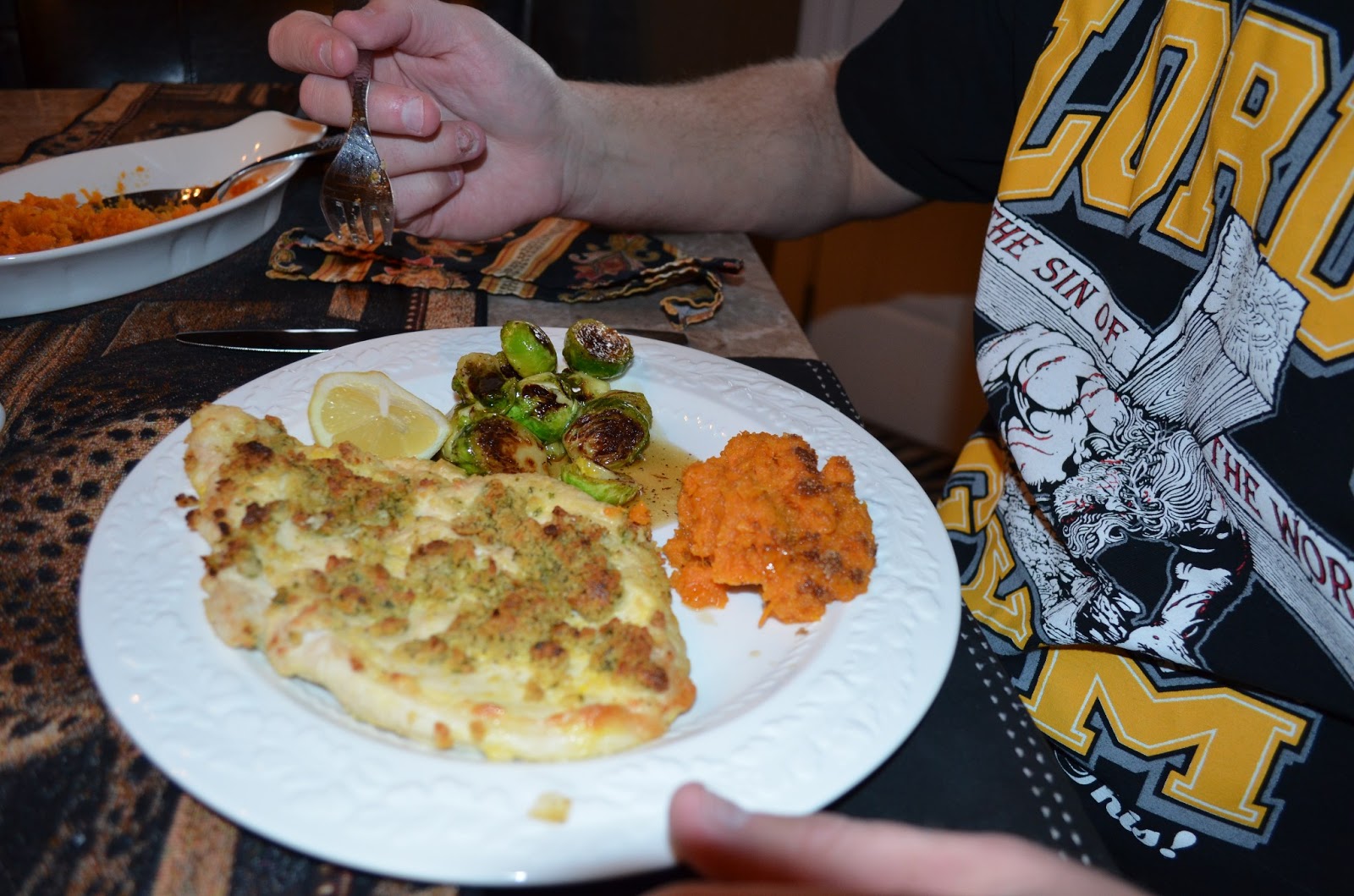 soulfulspoonful Jamie Oliver's Crunchy Garlic Chicken with my side dishes