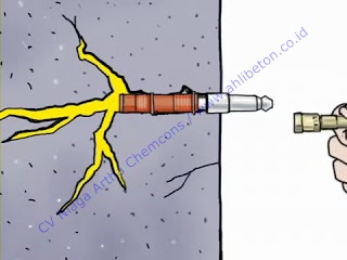 perbaikan bocor pada beton injeksi bocor