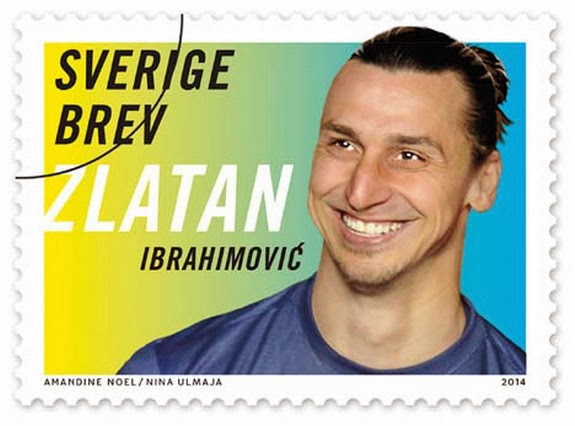 Zlatan Ibrahimović is to feature on the stamps issued by the Swedish Postal Office