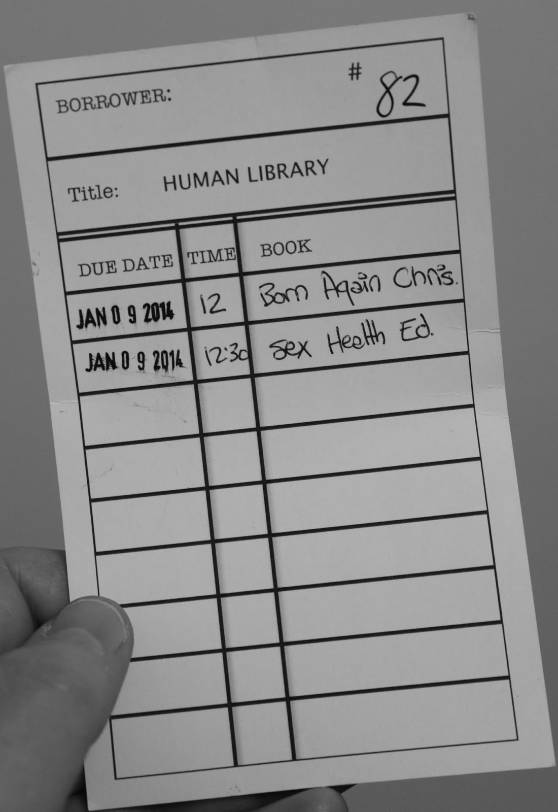 The Murray Chronicles : The Human Library ~ borrow a book, discover a ...