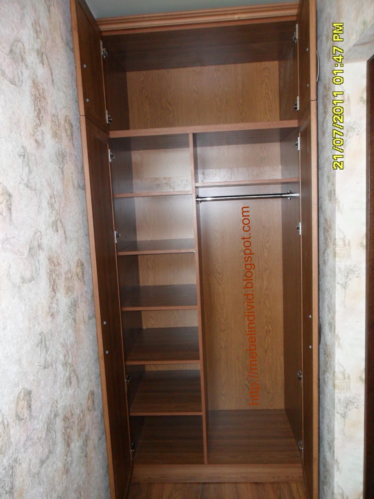 шкаф двустворчатый с антресолью