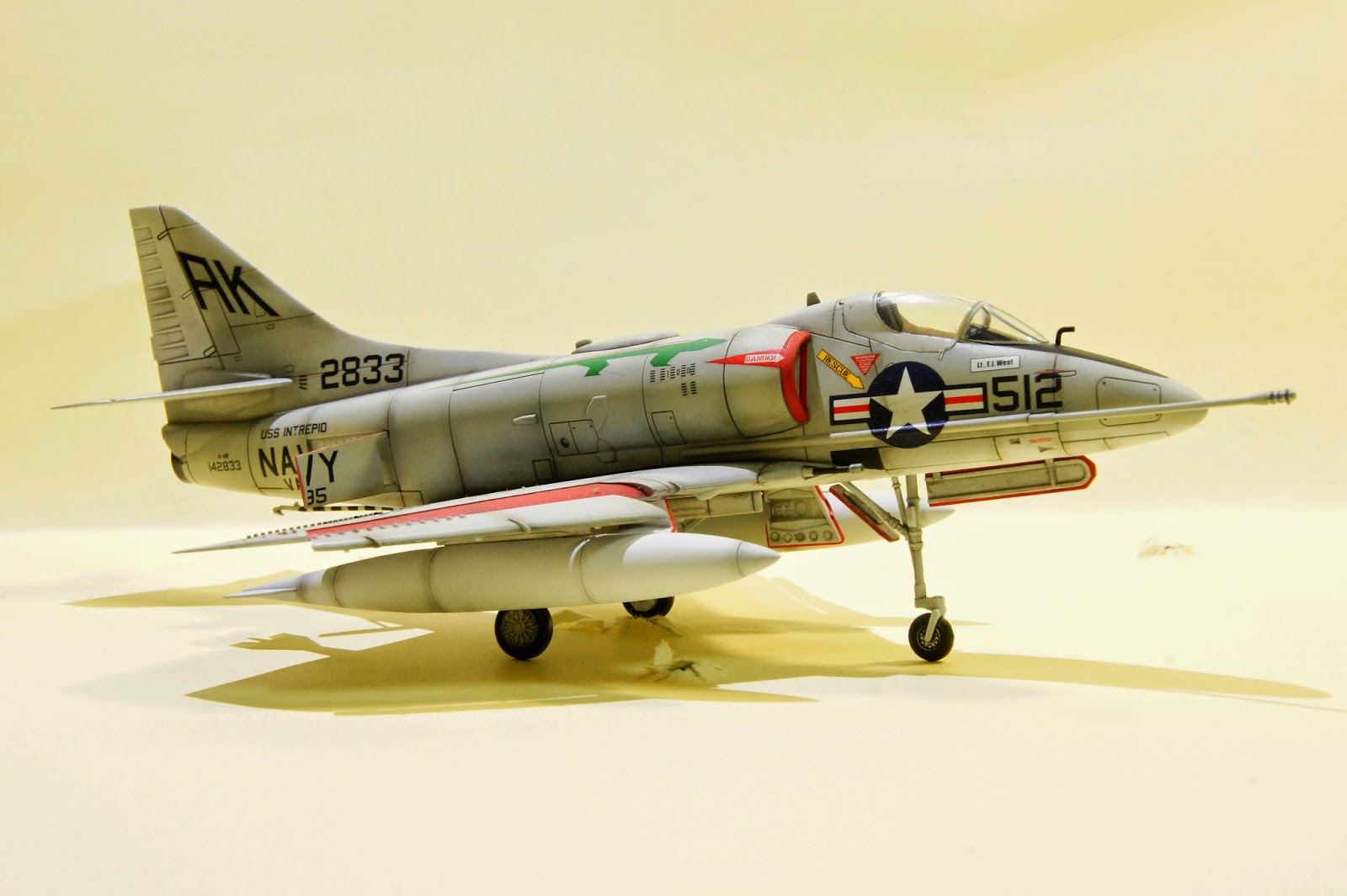 Avion Miniature Hobby Master 1/72 - Douglas A4 Skyhawk (gris, Métal)