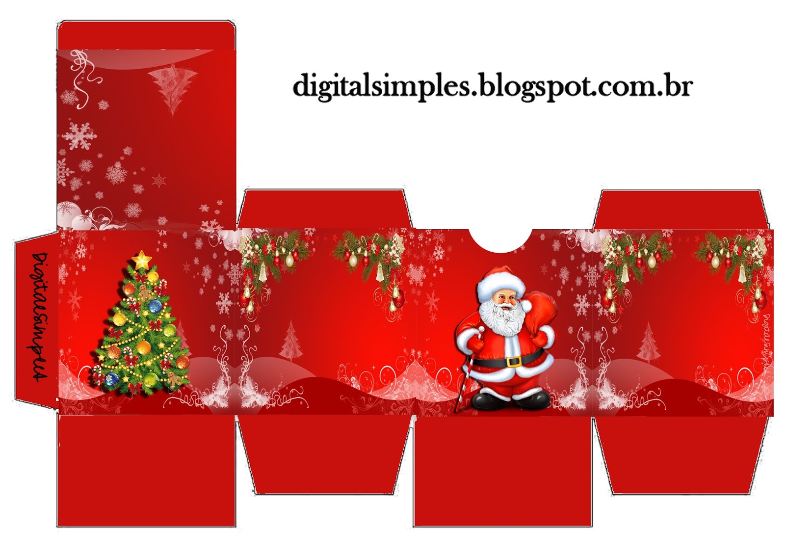 Caixa de Bis Personalizada Natal...e mais Caixas - Convites Digitais Simples