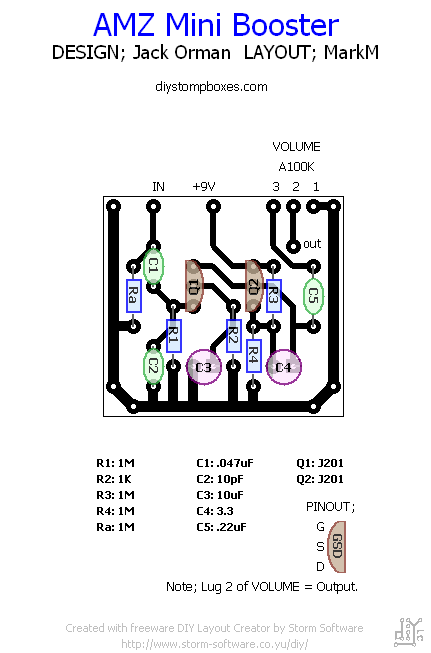 StompBoXed - The Guitar Pedal Builders Repository: AMZ Mini Booster