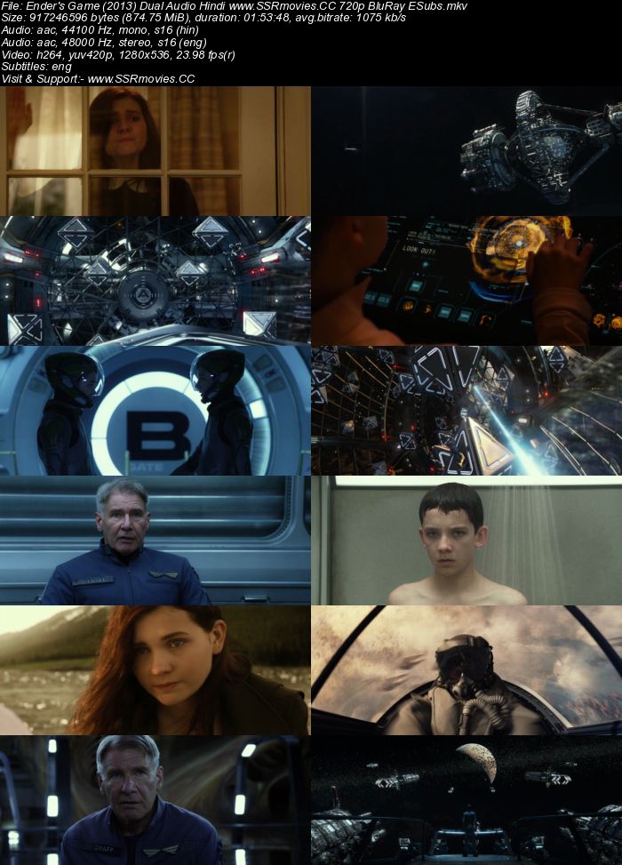 Ender's Game (2013) Dual Audio Hindi Dubbed 300MB HD Download