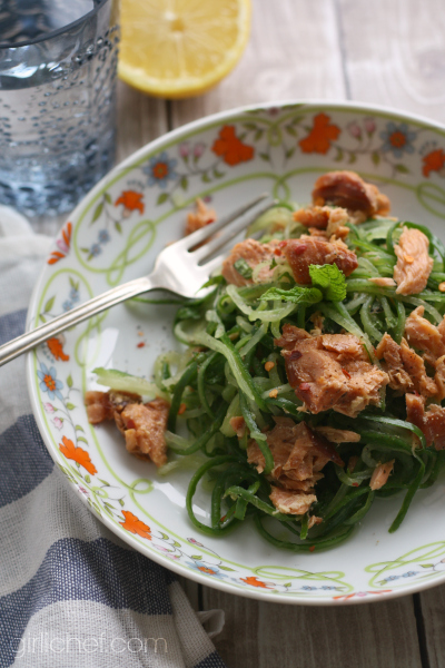 Salmon and Cucumber Noodle Salad 