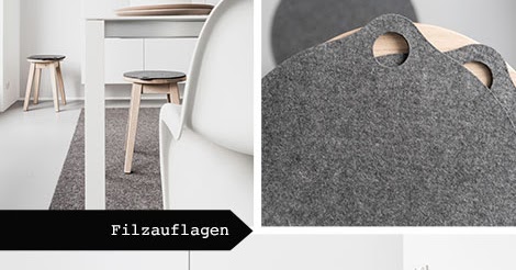 RAUMIDEEN DESIGNIDEE Sitzauflagen aus Filz (Materialkunde)