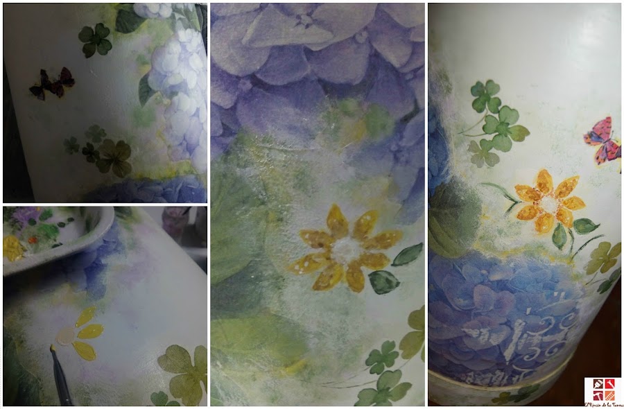 lechera pintada a mano