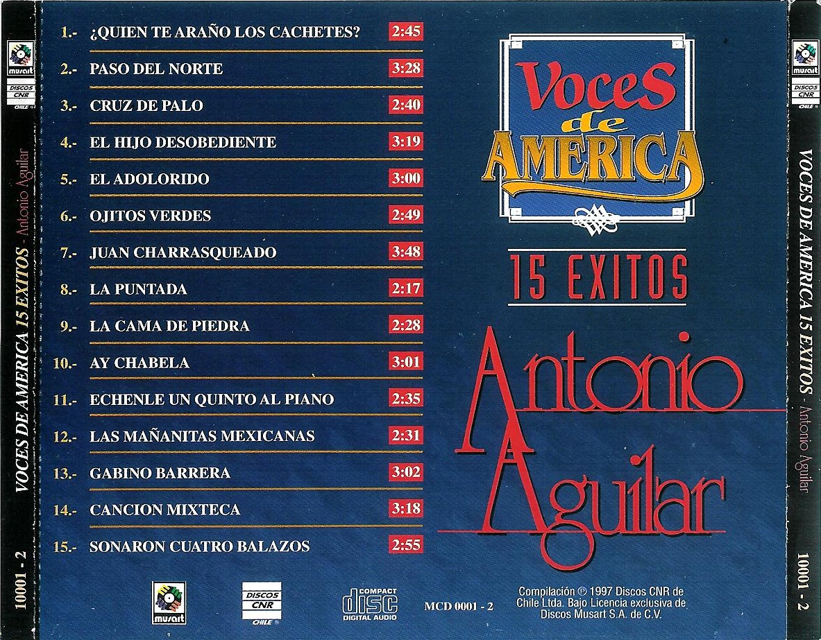 Cd Antonio Aguilar -voces de América Back