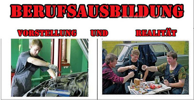 Berufsausbildung lustig Vorstellung und Realität Kfz Mechaniker witzig Azubi Berufsausbildung lustig Vorstellung und Realität Kfz Mechaniker witzig Azubi