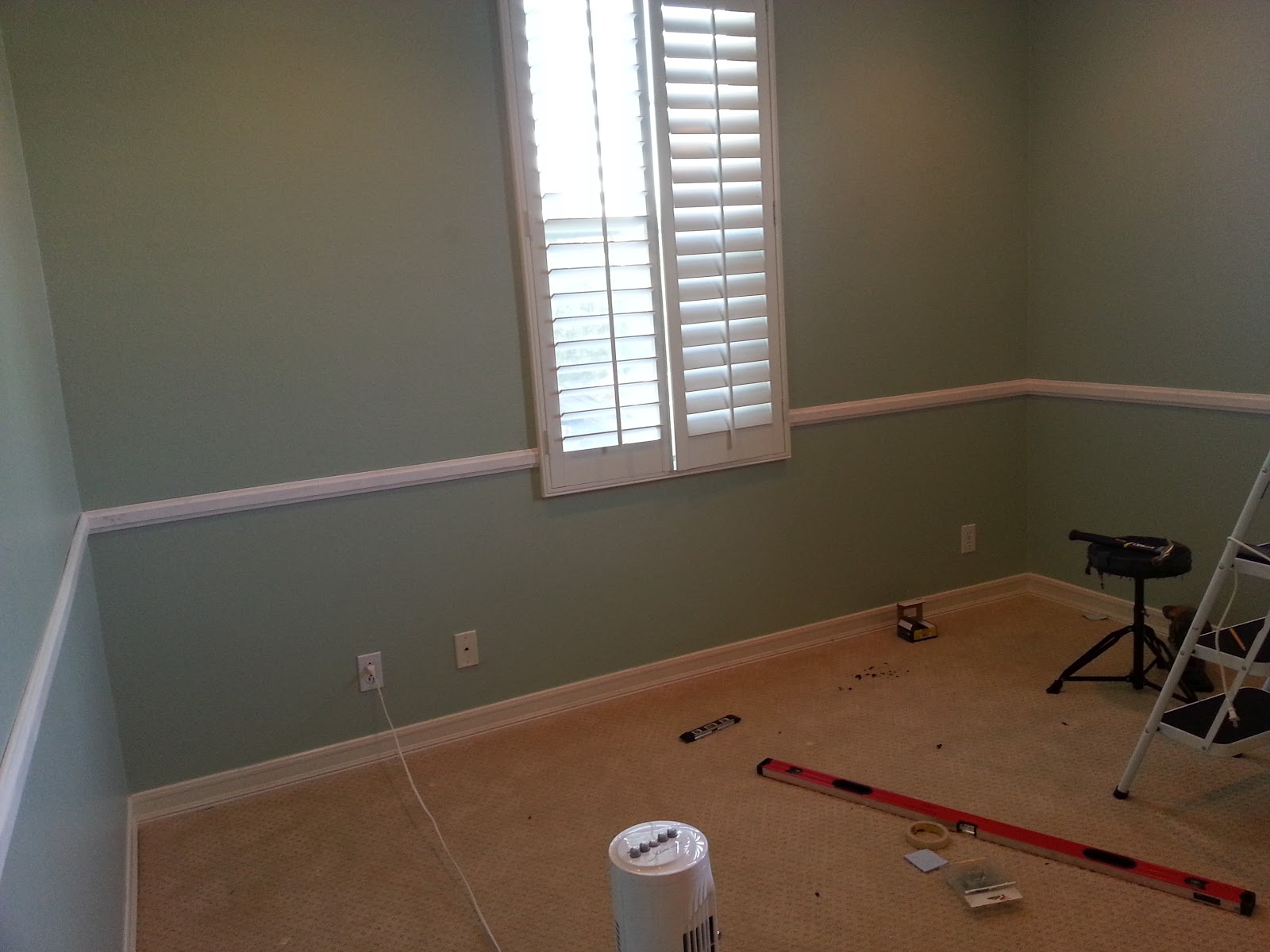 In Amy's Eyes The Nursery Project Step 1, Chair Rail