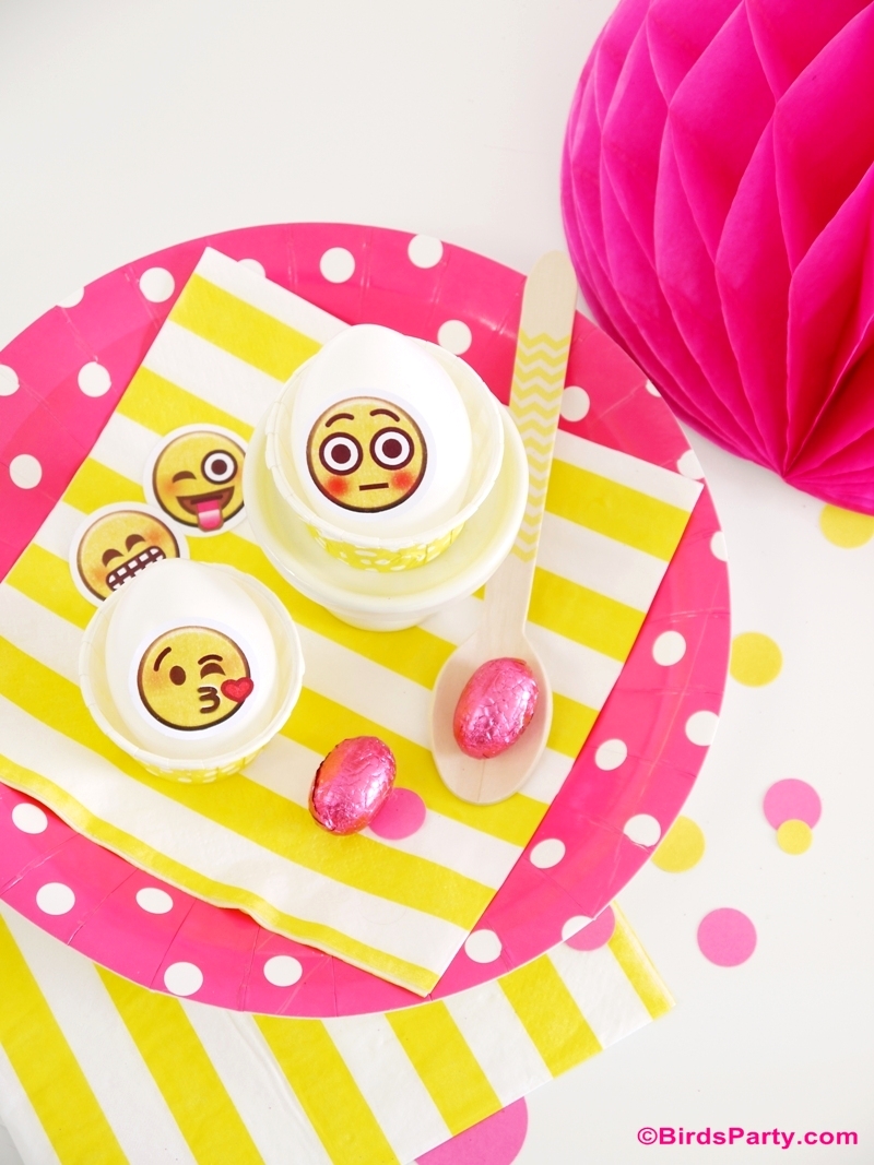 Emoji DIY Easter Party Eggs with Printables - BirdsParty.com