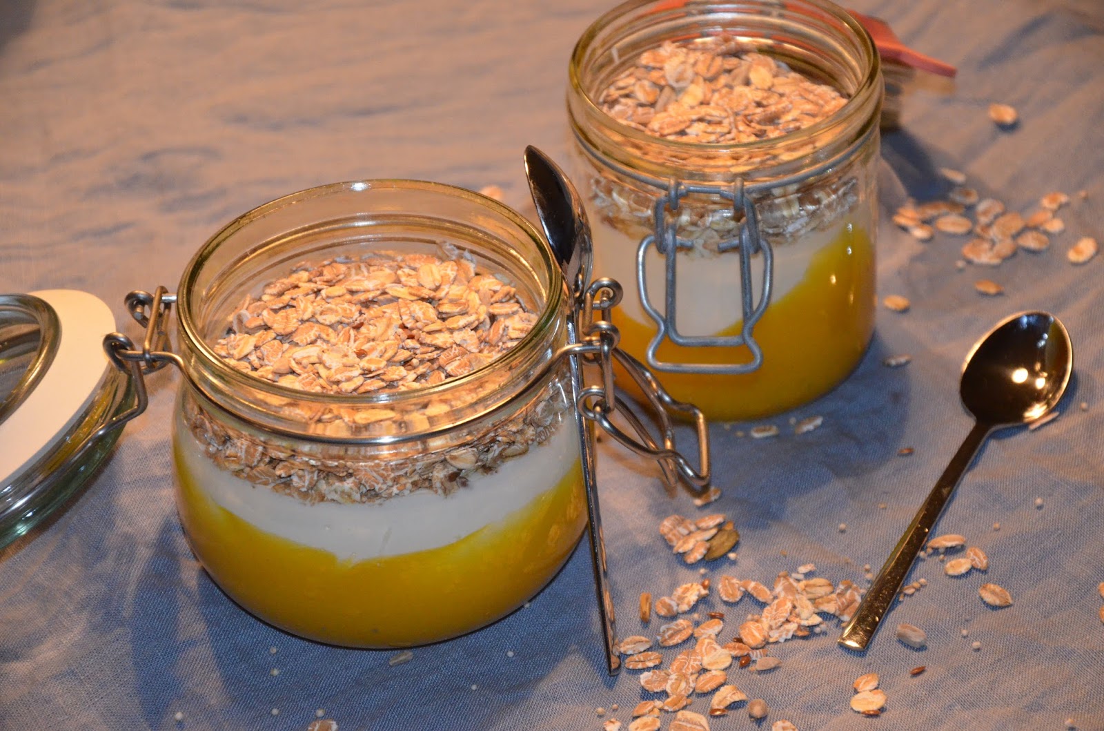 Frühstück To Go - Mango, Quark, Müsli - Rezeptra - Food and More