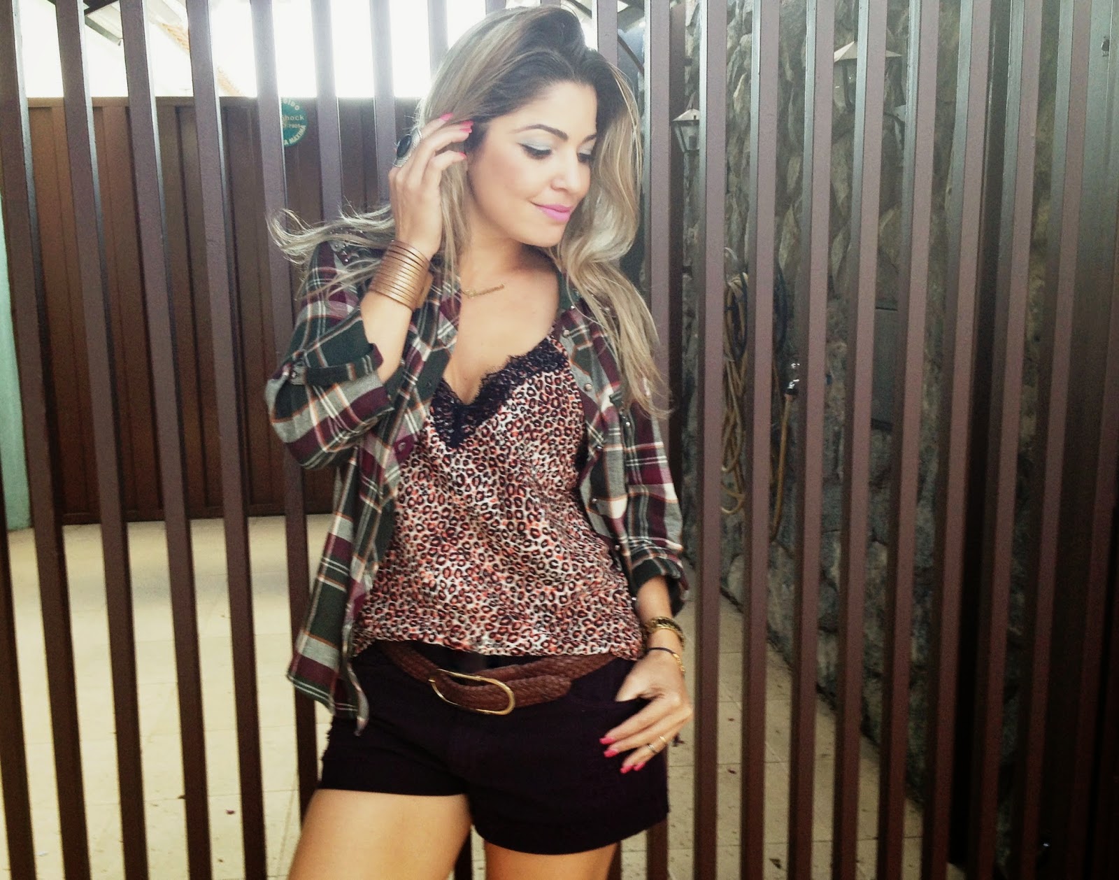 kzaz: No look kzaz- Animal print + Xadrez...