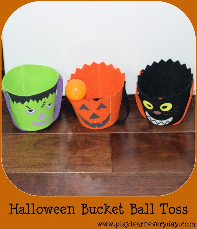 Halloween Bucket Ball Toss Play and Learn Every Day