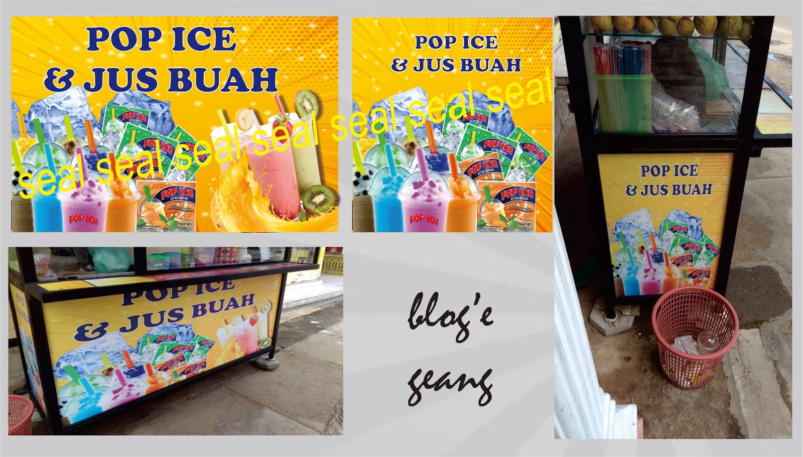 Cara Desain Keren Pop Ice Dan Jus Buah Background Kuning
