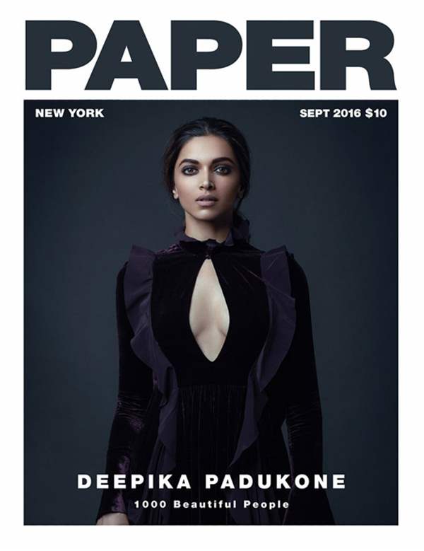 Deepika Padukone Stuns In Black On The International Magazine PAPER Cover