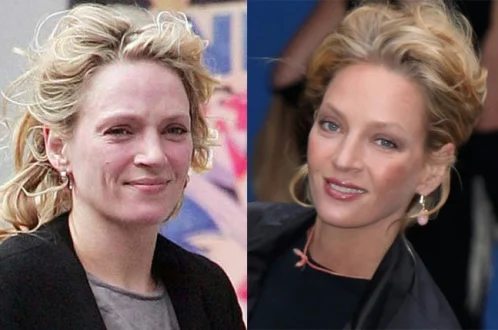 Famosas antes e depois da maquiagem