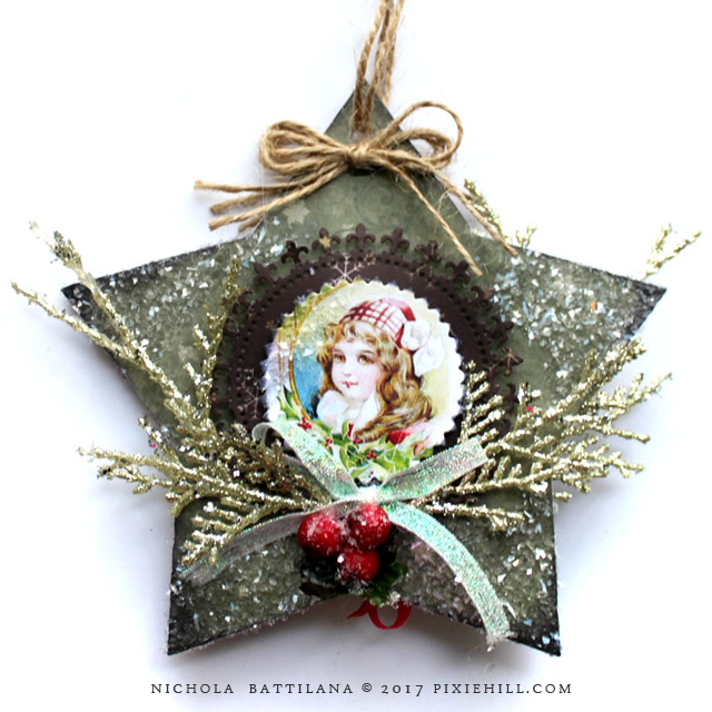 Pixie Hill Chipboard Christmas Ornaments