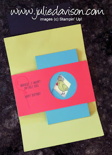 Stampin' Up! Bird Banter ~ VIDEO: Gate Fold Shutter Card Tutorial ~ www.juliedavison.com