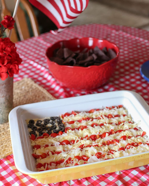 Where Your Treasure Is: Fourth of July Layered Bean Dip