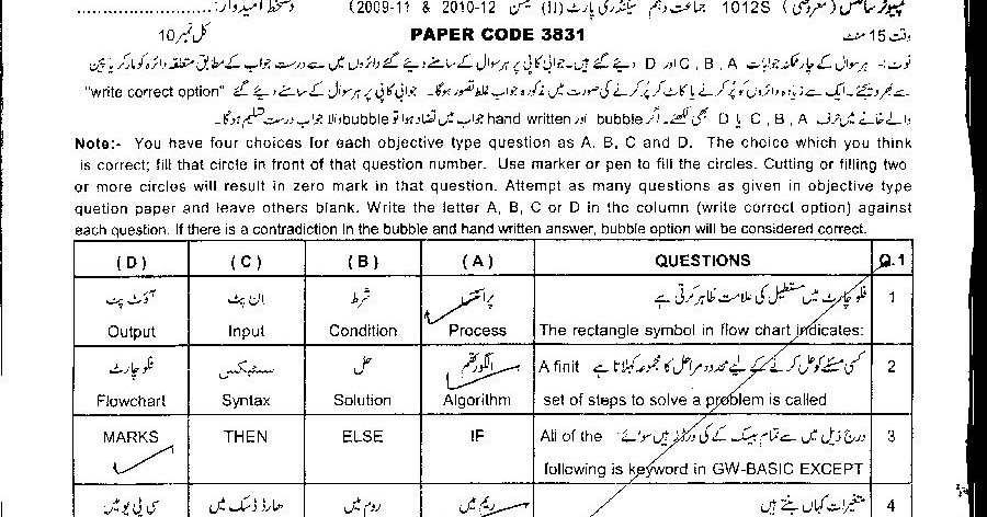Class 10th Computer Science General Science Solved Mcqs Objective - www ...