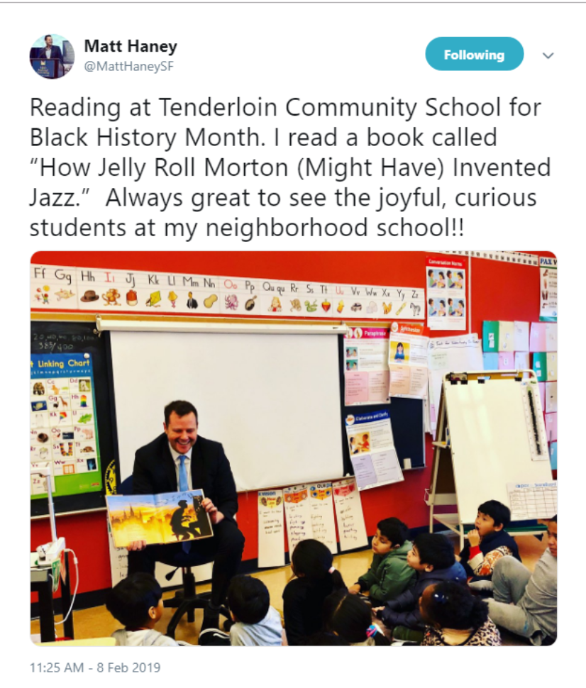Special guests read to students at Tenderloin Community School African