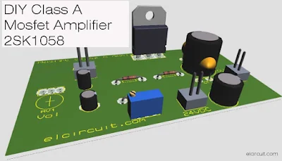 2SK1058 Class A Power Amplifier Circuit