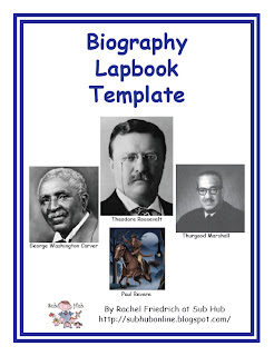 biography lapbook template free