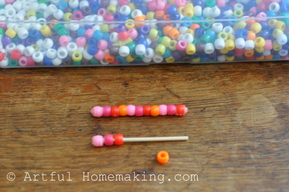 Fine Motor Coordination: Keeping Little Ones Hands Busy. Pony beads activity with glue gun