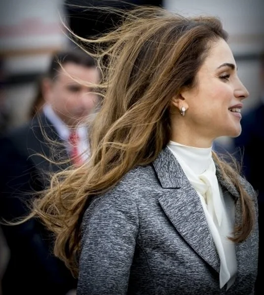 King Abdullah and Queen Rania of Jordan met wit King Philippe and Queen Mathilde of Belgium.