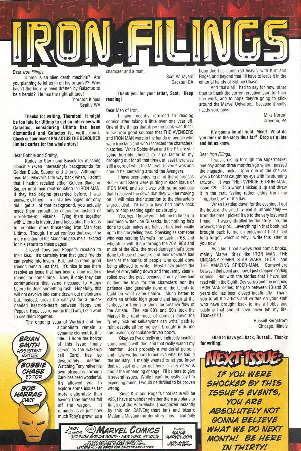Read online Iron Man (1998) comic -  Issue #27 - 33