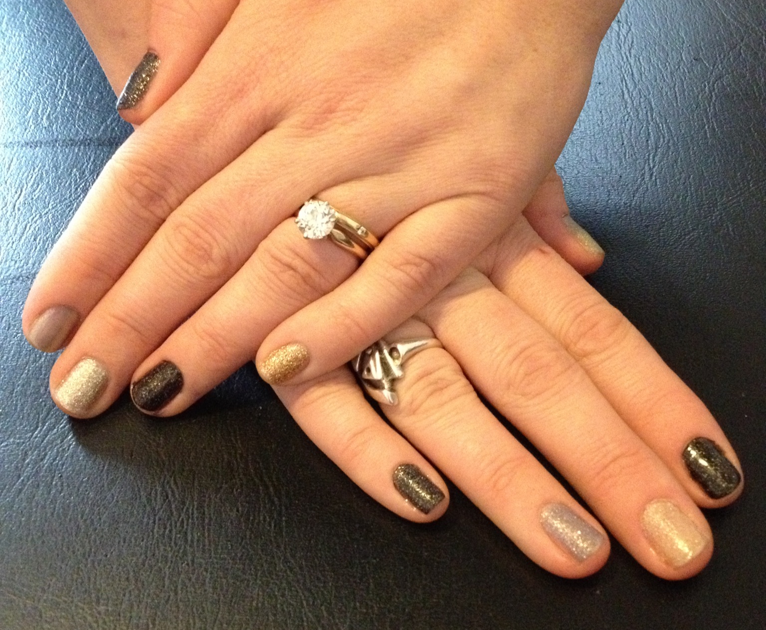 The Beauty of Life: Manicure Spotting: Katie Wearing a Multicolored ...