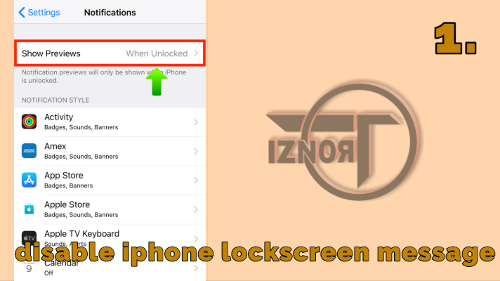 Disable iPhone lock screen message » TRONZI