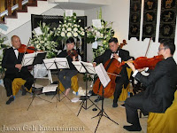 The String Quartet performing at the funeral