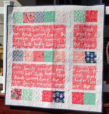 Baby Quilt from Sew Caroline's Happy Home fabrics from Art Gallery