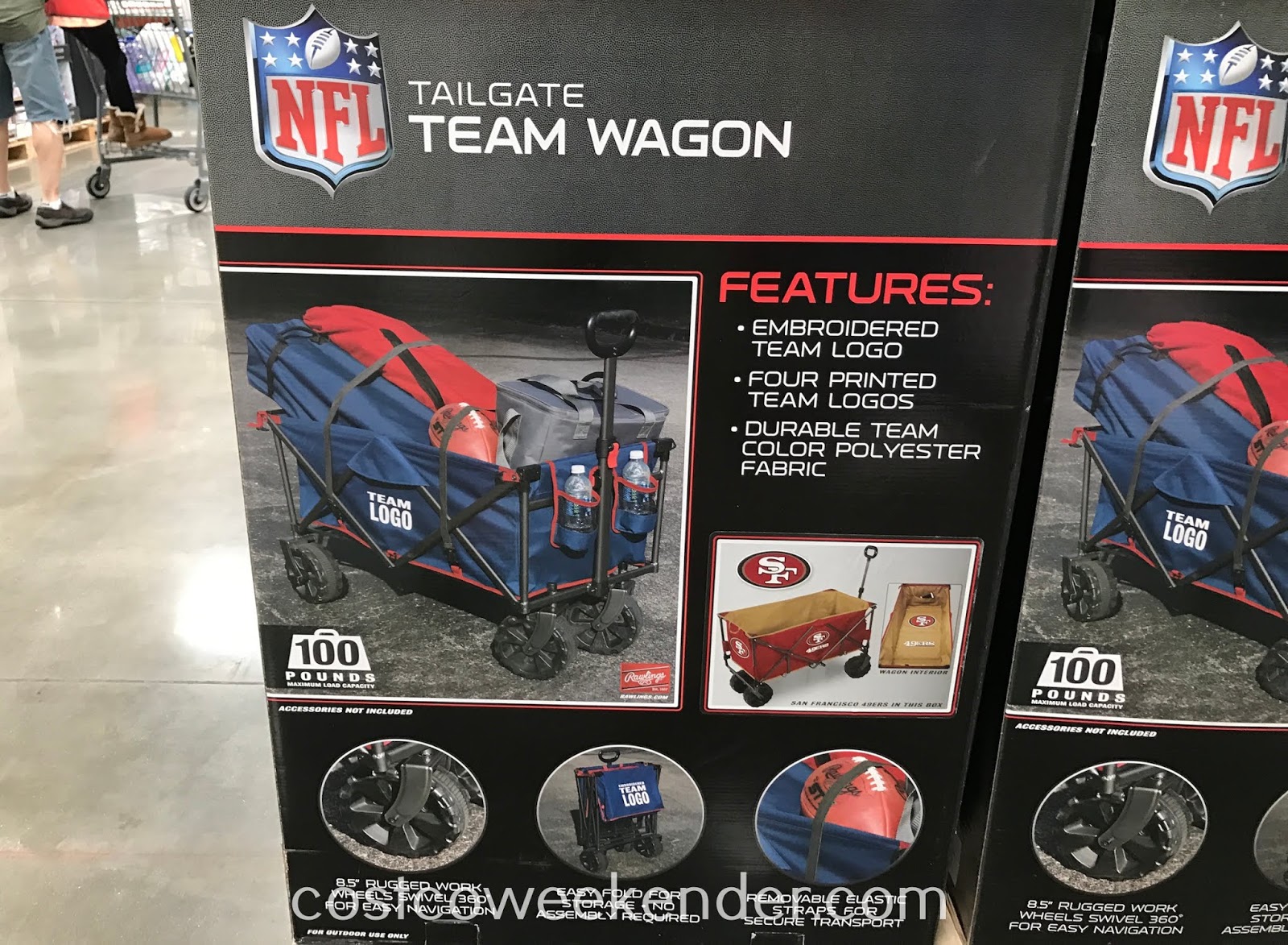 Rawlings NFL/NCAA Tailgate Team Wagon Costco Weekender