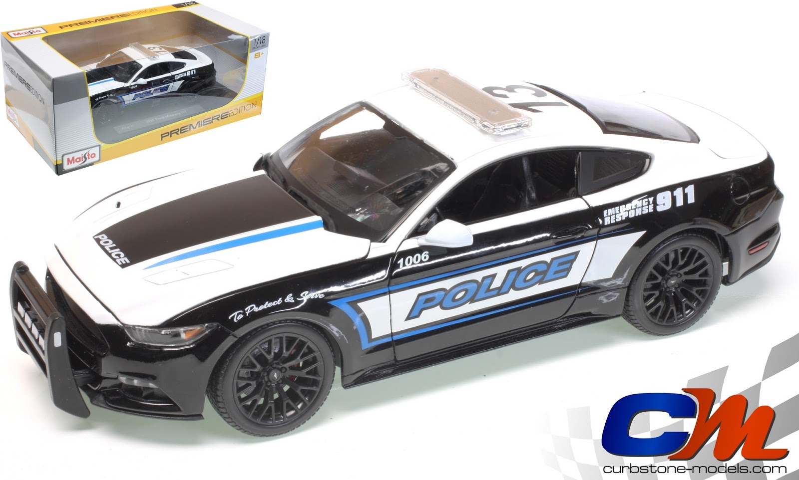 voetstuk zomer Spaans www.modelauto.shop: Maisto 1:18 #36203 - Ford Mustang GT - POLICE