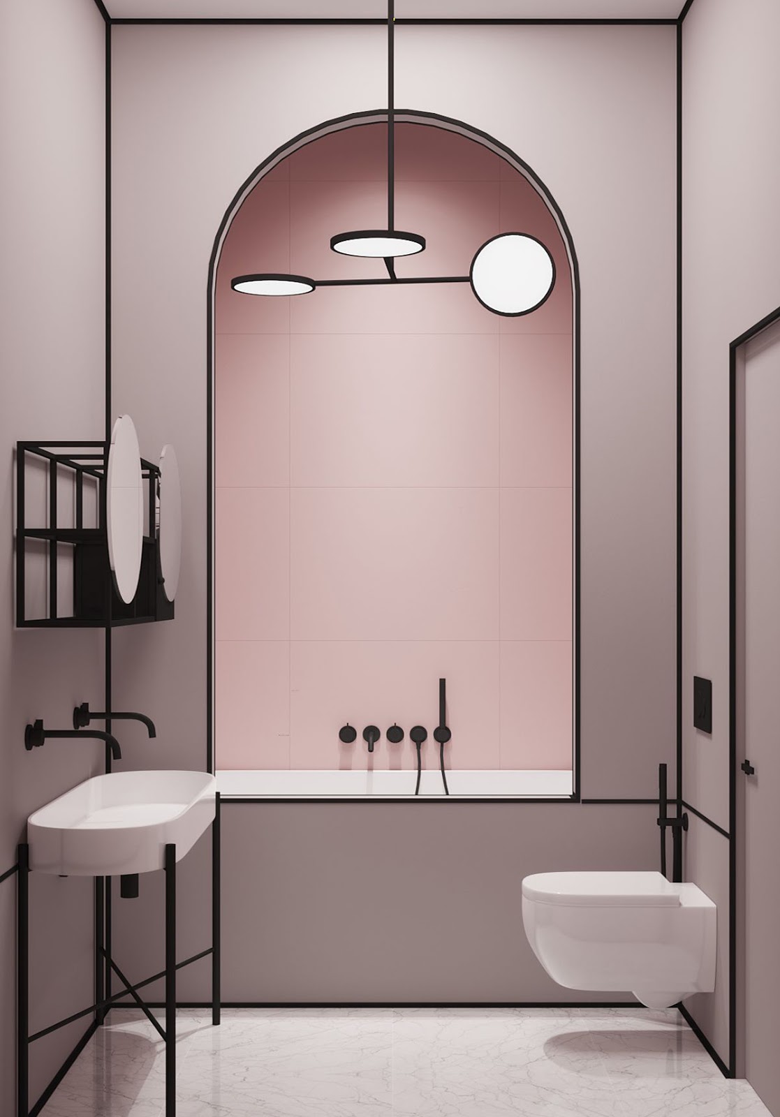 7 Memphis Inspired Bathrooms Slow Design Blog Decoration