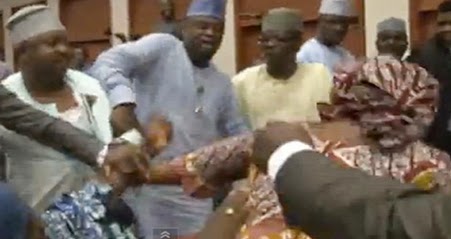 nigerian senators fighting