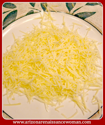 Grated White Cheddar Cheese for Mushroom Tacos