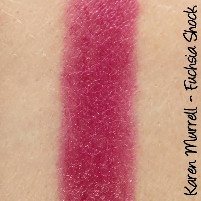 Karen Murrell Fuchsia Shock Lipstick Swatches & Review + GIVEAWAY!