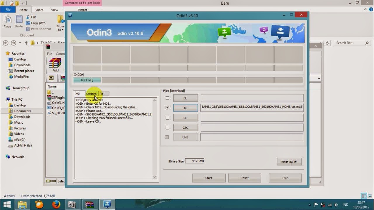 Cara Flash HP Samsung Android Robot Bambu