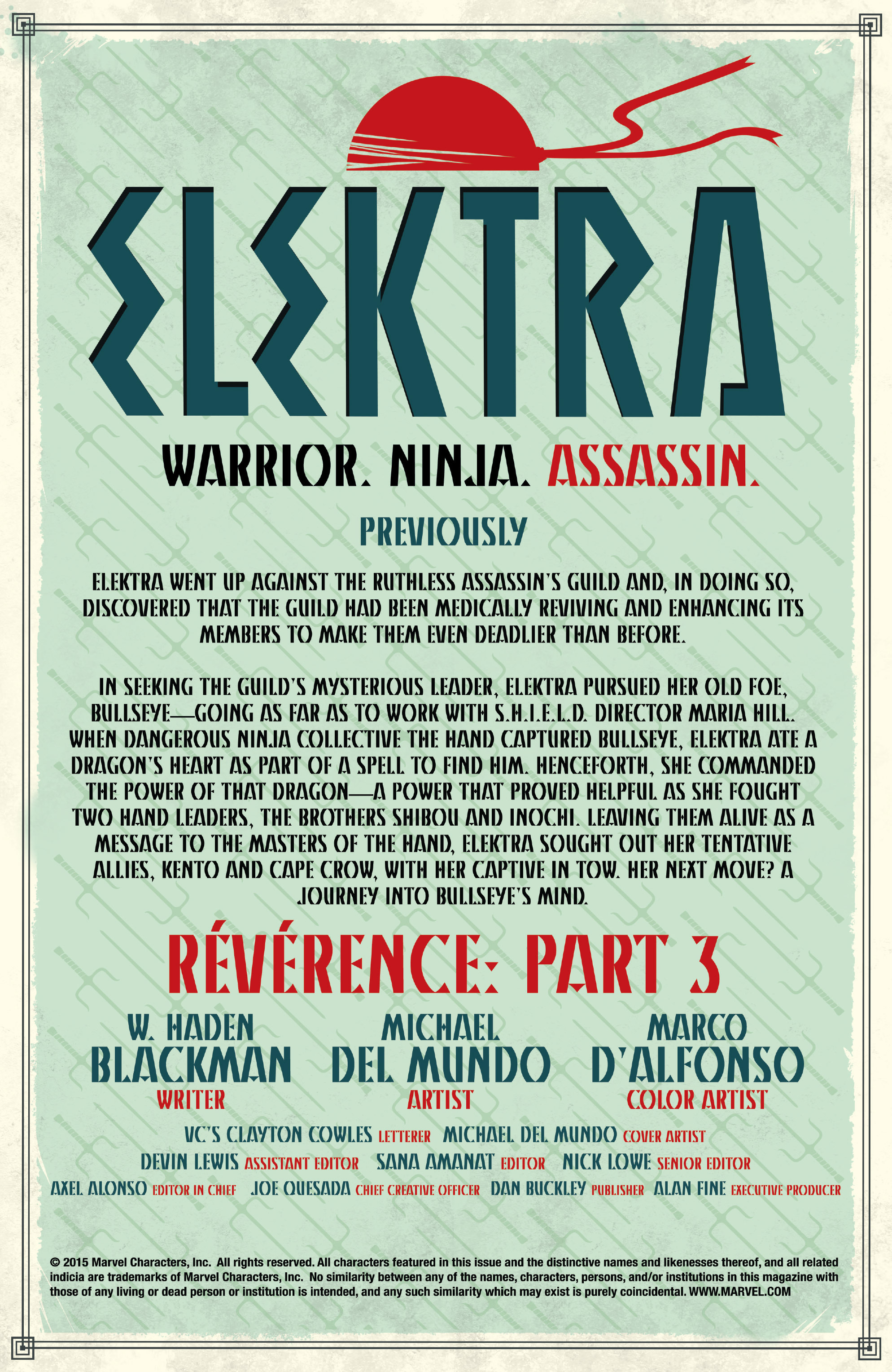 Read online Elektra (2014) comic -  Issue #10 - 4